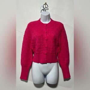 J.Roberts  Pink Super‎ Soft Textured Cardigan Size Small New with tags